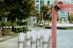 Photo organize a wedding outdoor