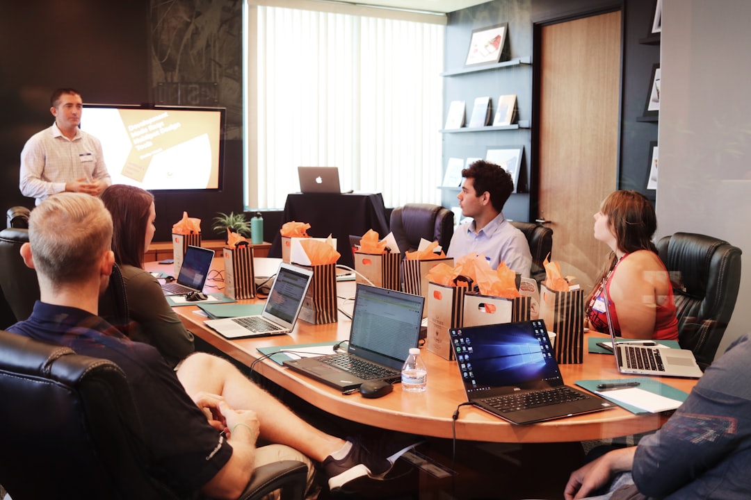 Photo presenting ideas to a skeptical audience